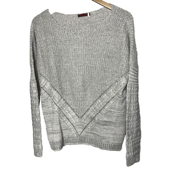 Anthropologie Left on Houston Sweater Long Sleeve Pullover Gray Women XS Cottage - Picture 1 of 3